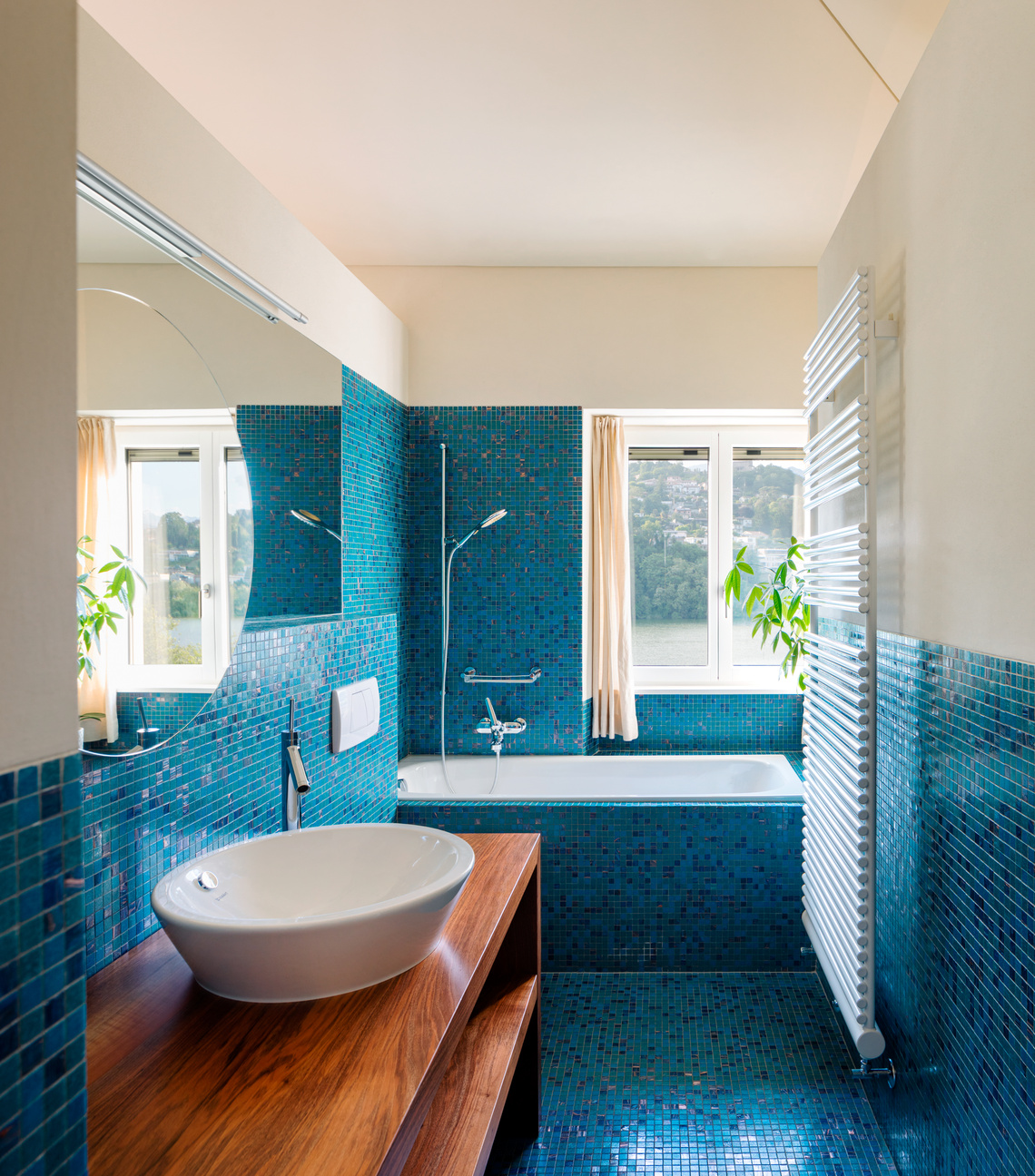 Blue bathroom